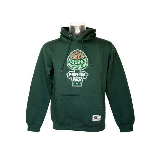 Grüner Hoody mit Zirbelnuss-Print
