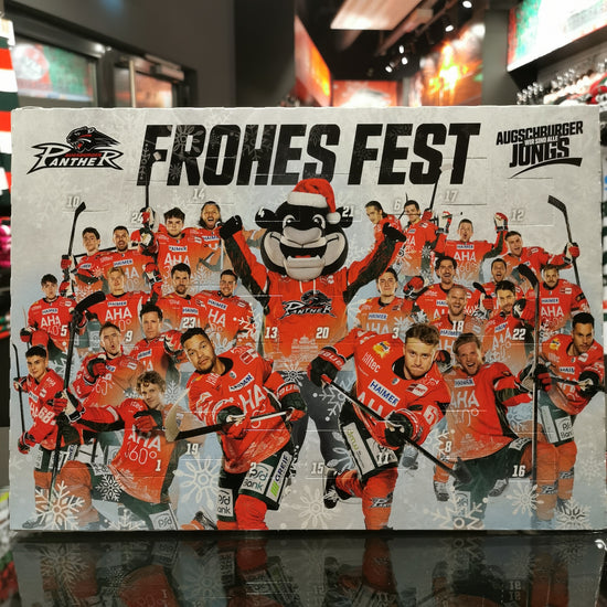 Alle Spieler der Augsburger Panther sowie Datschi sind auf de Kalendermotiv abgebildet