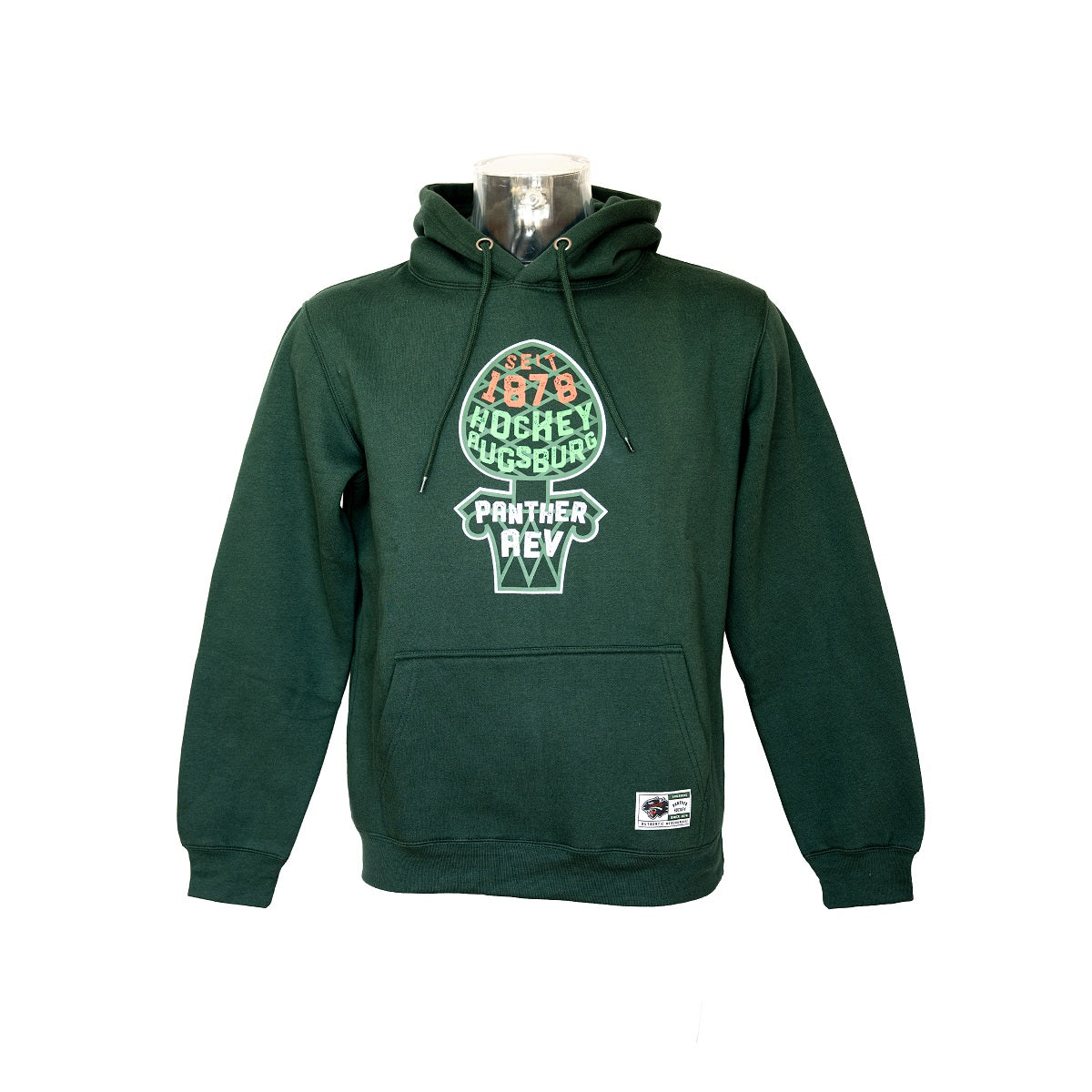 Grüner Hoody mit Zirbelnuss-Print