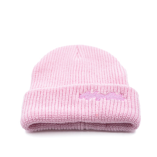 pinke Mütze mit pinken Schritzug "Augsburger Panther" auf der Krempe