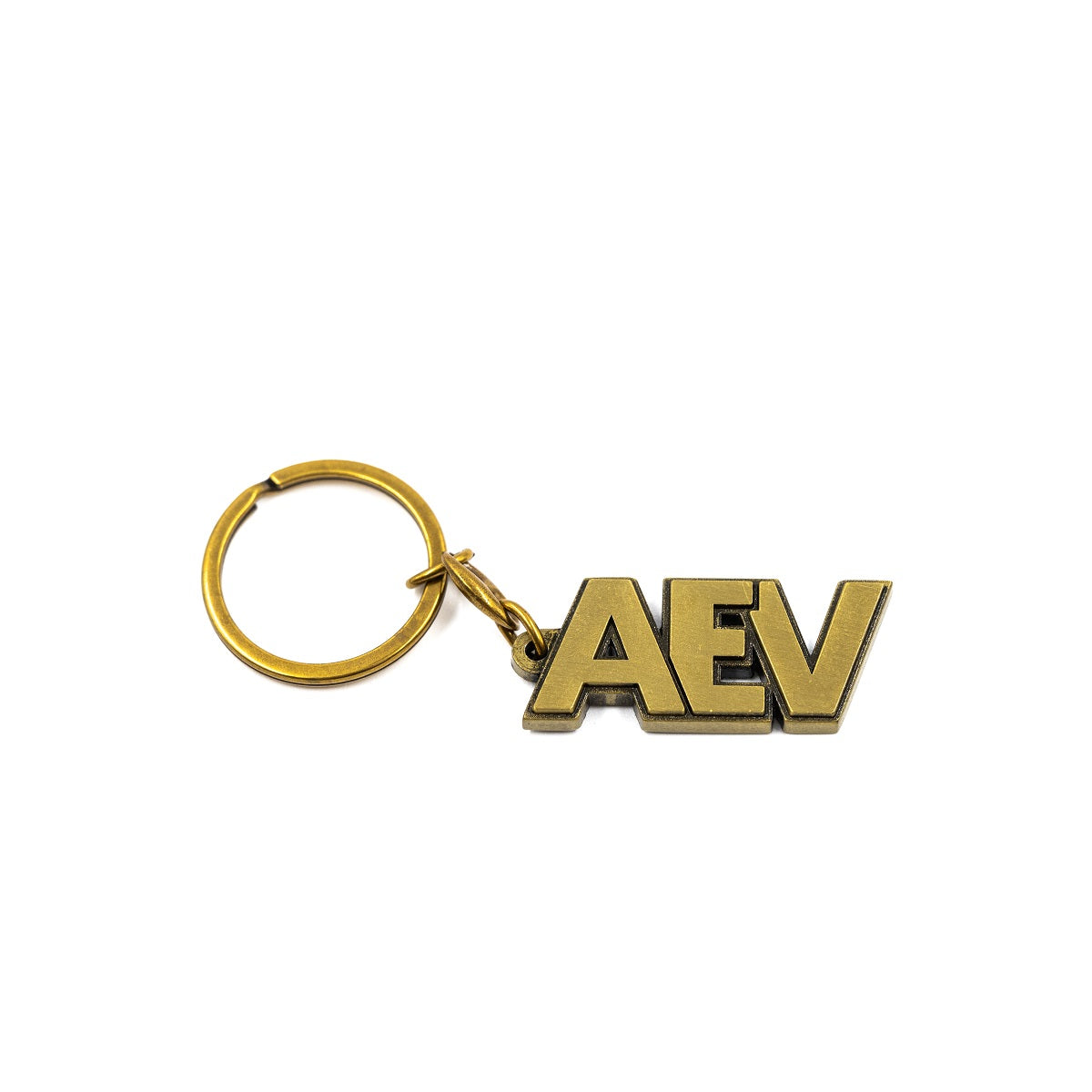 goldener AEV-Schriftzung als Schlüsselanhänger