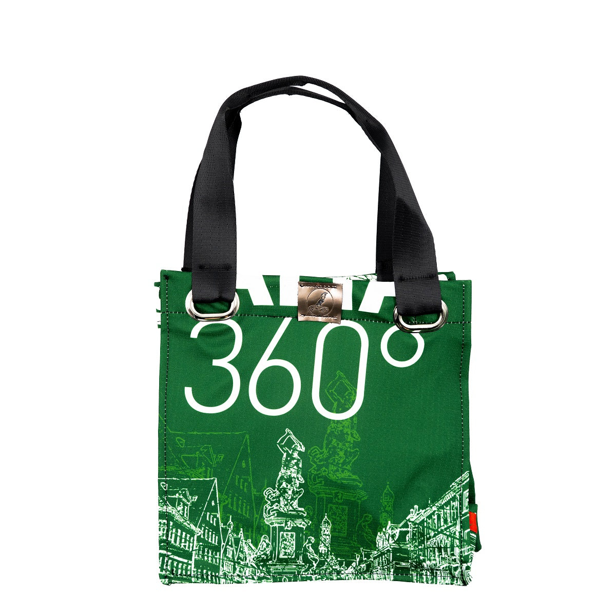 Ansicht der Upcycling Tasche mit dem Motiv des 3rd-Jerseys aus der Saison 2025-26